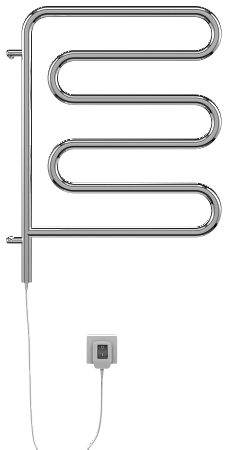 Электро 25 Ш-обр 450х570 поворотный Полотенцесушитель  TERMINUS Петропавловск-Камчатский - фото 2