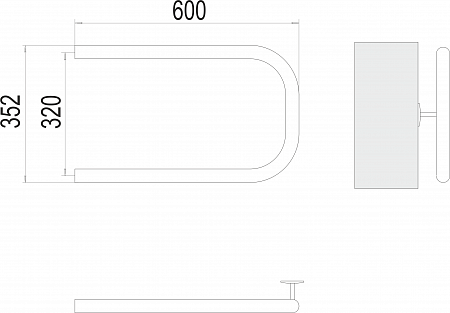 П-обр AISI 32х2 320х600 Полотенцесушитель  TERMINUS Петропавловск-Камчатский - фото 3
