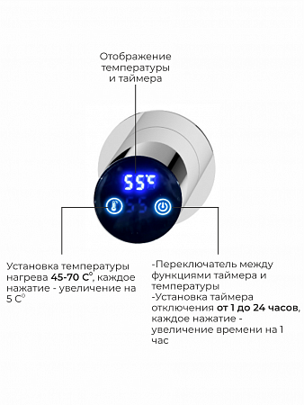 Аккорд П5 500х800 электро Полотенцесушитель TERMINUS Нержавеющая сталь Петропавловск-Камчатский - фото 4