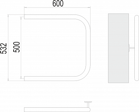 П-обр AISI 32х2 500х600 Полотенцесушитель  TERMINUS Петропавловск-Камчатский - фото 3