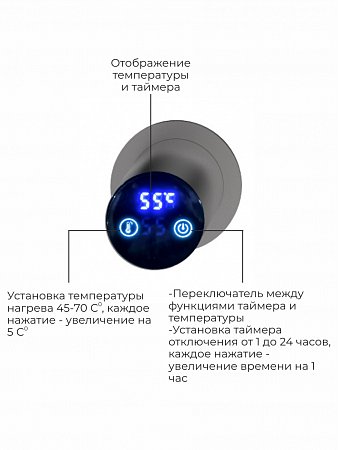 Аккорд П5 500х800 электро Полотенцесушитель TERMINUS Оружейная сталь Петропавловск-Камчатский - фото 4
