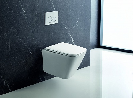 Подвесной унитаз безободковый Terminus Ватикан Монолит 490х340 белый Петропавловск-Камчатский - фото 1